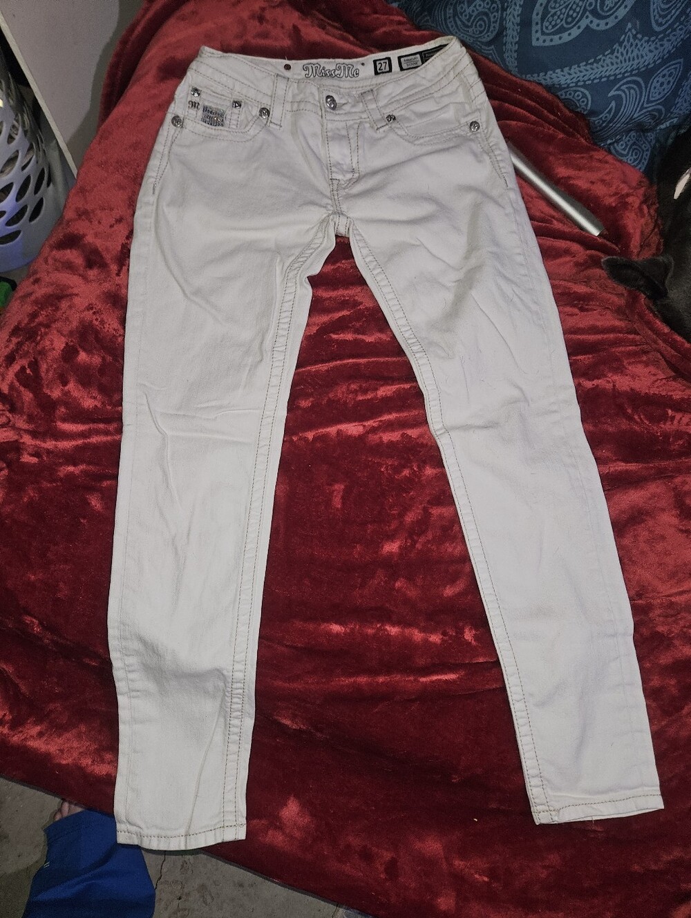 Miss Me White Skinny Jeans for Women